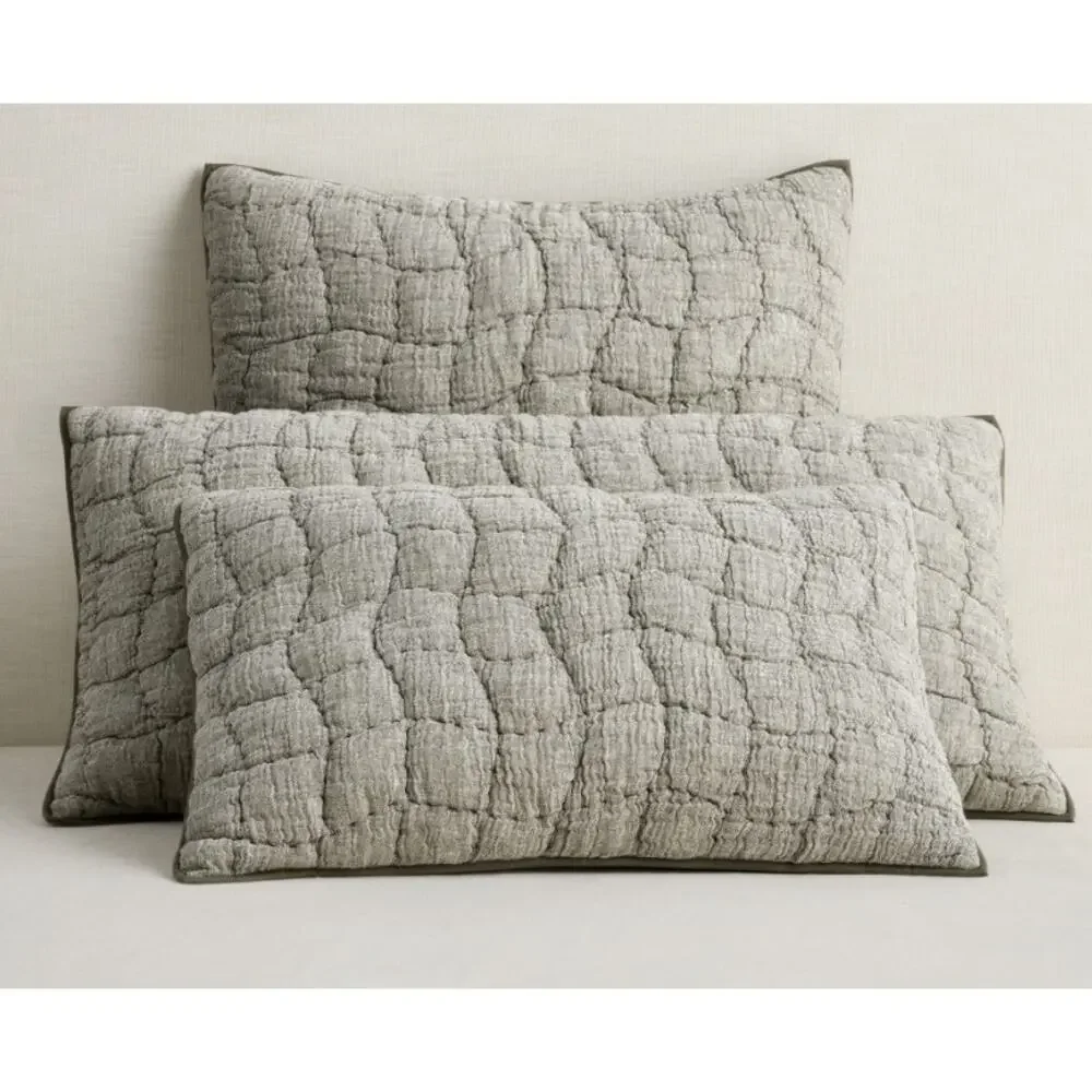 Pottery Barn Cotton Cross Stitch Quilted Sham Standard $59.50